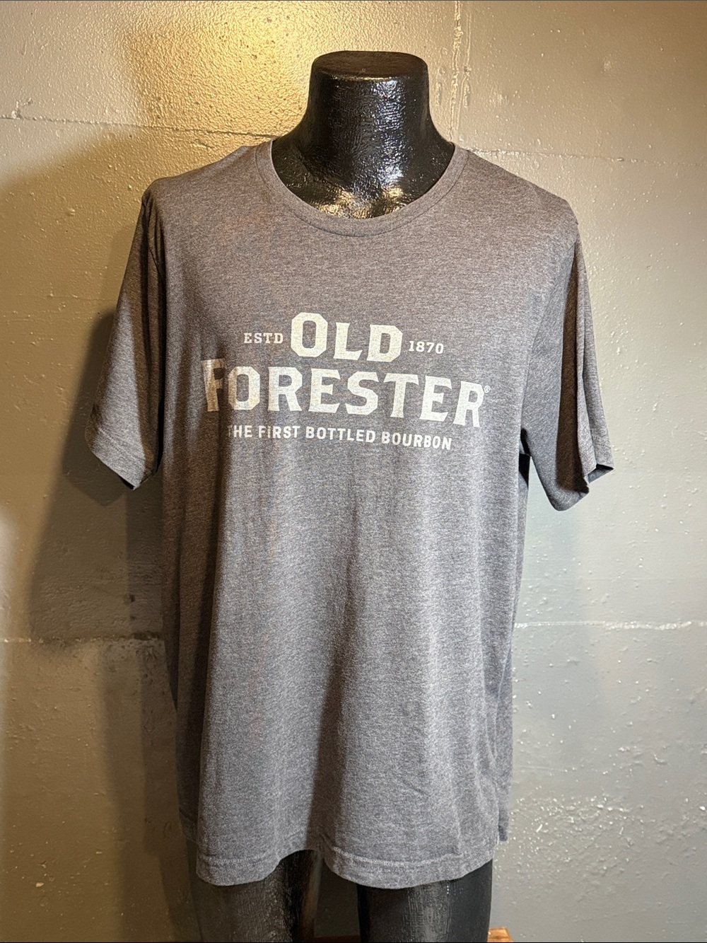 Bella Canvas Gray 'Old Forester' Logo Short Sleeve Tee